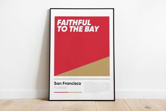 SAN FRANCISCO 49ERS poster, football Iconic Printed Poster Collection, Wall Art