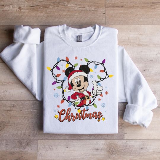Mickey Christmas Sweatshirt, Cute Holiday Mickey Mouse Sweatshirt, Friends Xmas Sweater, Gift For Her