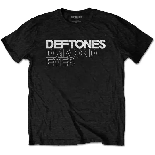 Deftone Diamond Eyes Band Logo T-Shirt - Black - Medium