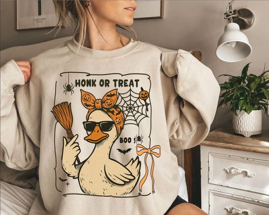 Discover Spooky Goose Halloween Sweatshirt
