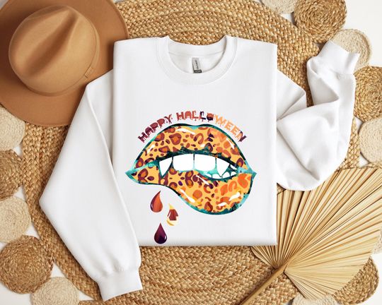 Discover Funny Halloween Lips Sweatshirt