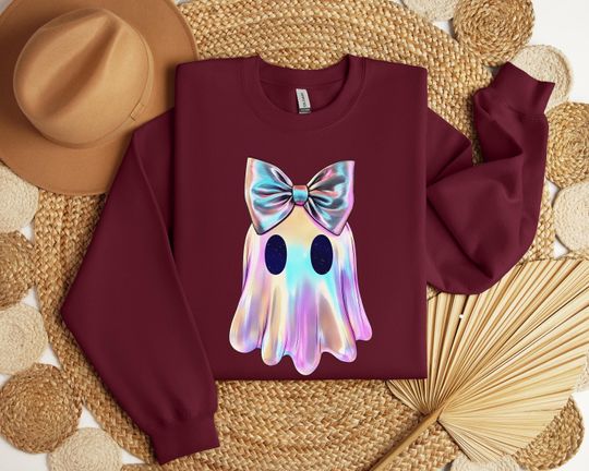 Discover Halloween Ghost Sweatshirt, Spooky Season Sweatshirt