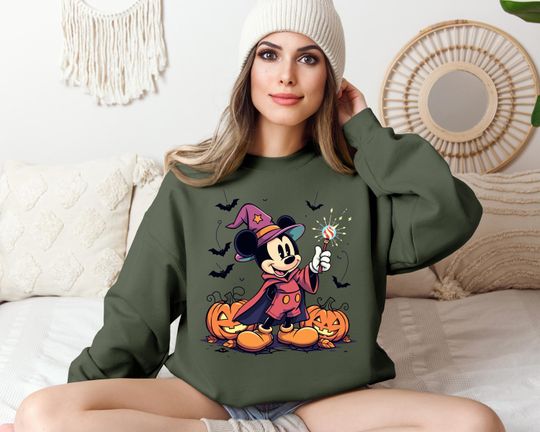 Discover Halloween Mickey Sweatshirt, Cute Pumpkin Sweatshirt, Spooky Season Disney Sweater