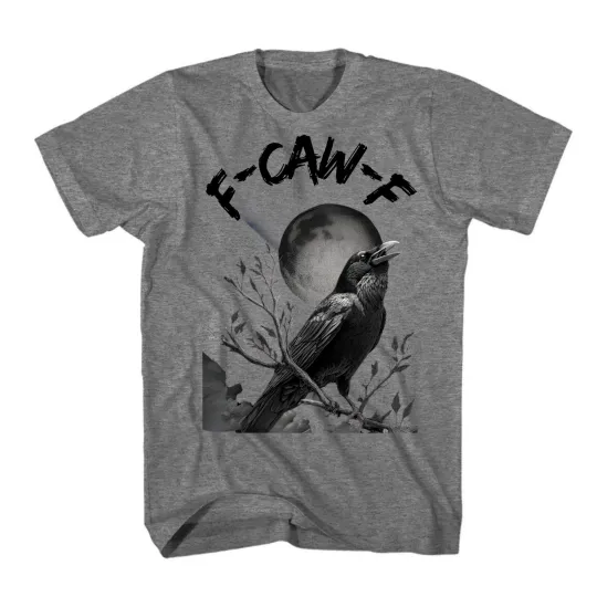 Discover Black Crow F-Caw-F Shirt Black Bird Novelty T-Shirt Fcawf Funny Moon
