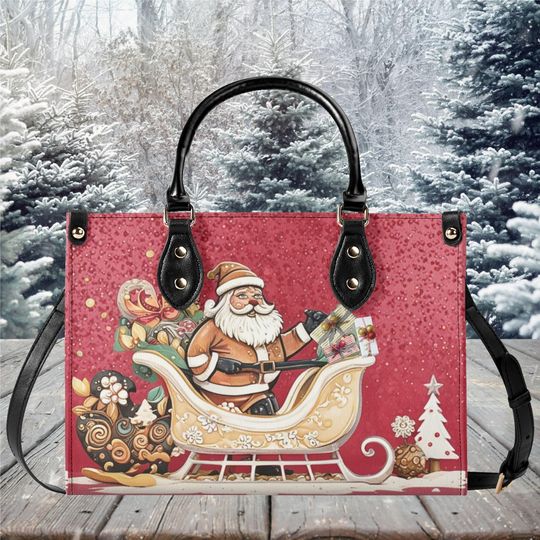 Luxury Women vegan leather Handbag tote beautiful Christmas Holiday