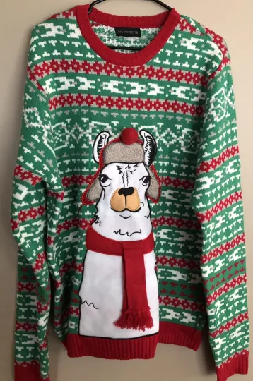 BLIZZARD BAY ALPACA Christmas Ugly Sweater  Size XL  Unisex