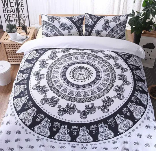 Discover 3D Black Elephant Bedding Set Queen King with Pillowcases