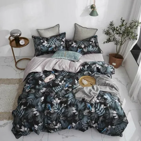 Discover 3D White Flower Bedding Set with Pillowcases and Duvet