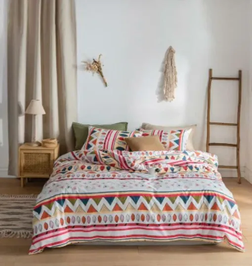 Discover 3D Red Triangle Bedding Set Queen King Bed Pillowcases Duvet Cover Zoe