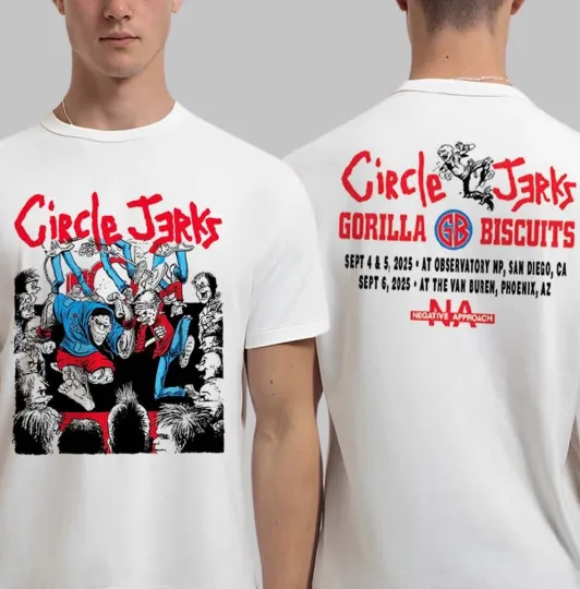 Circle Jerks X GB North American Tour 2025 Double Sided T-Shirt