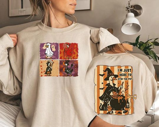 Discover Spooky Goose Halloween Sweatshirt, Funny Animal Sweatshirt