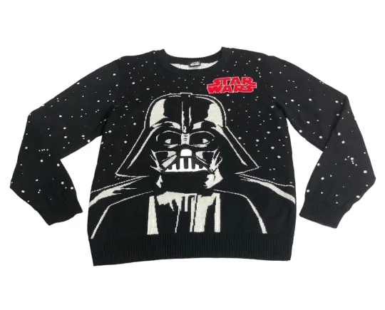 Discover Star Wars Darth Vader Sweater Womens Extra Large Black Knit Ugly Christmas Style