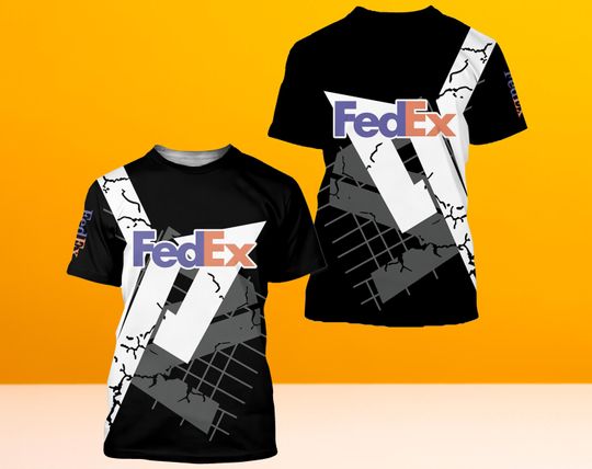 Discover Vintage Custom Name FedEx Truck T-shirt 3D For Delivery Driver, FedEx 3D T-shirt