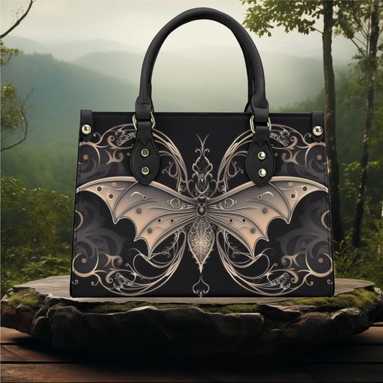 Discover Halloween or everyday bat moth looking design for everyday shoulder bag tote spooky season fun cute  No strap Nice gift witchy purse