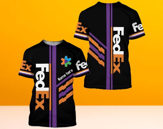 Discover Custom Name FedEx Truck T-shirt 3D For Delivery Driver, FedEx 3D T-shirt