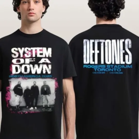 Soad X Deftone at  Rogers Stadium September 3 And 5 2025 Two  Sided T-Shirt