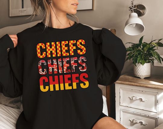 Vintage Kansas City Chiefs Football Sweatshirt, Kansas City Fan Sweatshirt, Game Day Sweatshirt Football Gifts