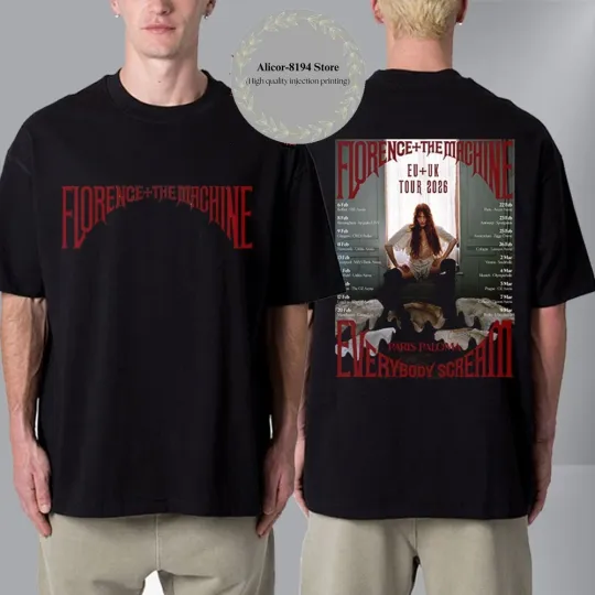 Florence And The Machine EU UK Tour 2026 T Shirt