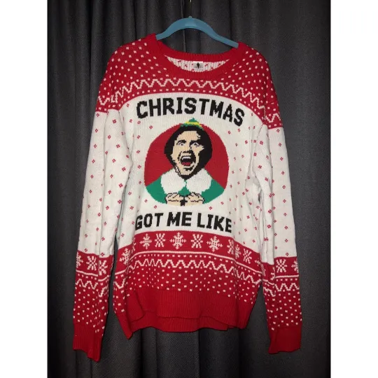 Ugly Christmas Sweater Xmas Size XL Elf