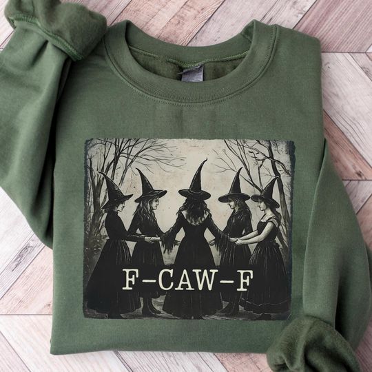 Funny Crow Sweatshirt, F-Caw-F Sweatshirt, Black Crow Sweatshirt, Raven Lover Gift, Funny Raven Sweater, Gothic Crow Sweatshirt