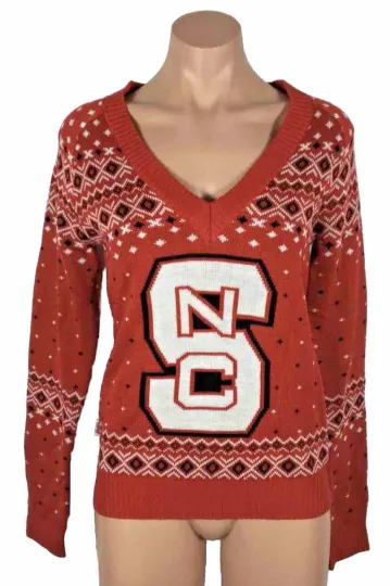 Discover NWT Tailormade North Carolina NC STATE WOLFPACK Ugly Christmas Sweater Sz S