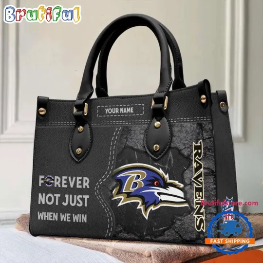 Baltimores Team Ravens Forever Leather Bag, Sport Leather Bag, Unisex Bag