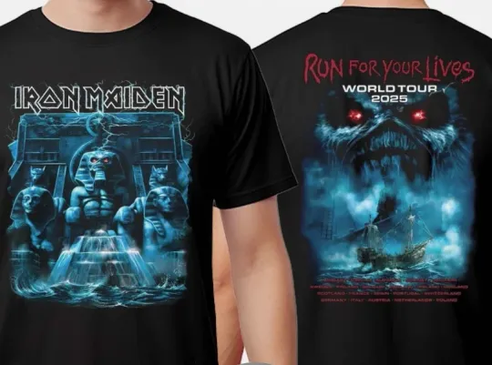 Discover Iron Maiden Run For Your Lives World Tour 2025 Europe Tour Unisex T-Shirt