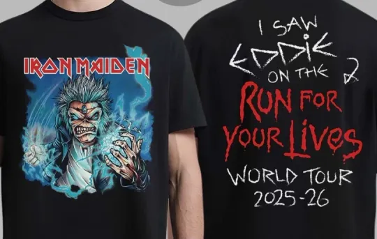 Discover Iron Maiden Run For Your Lives World Tour 2025 Europe Tour Unisex T-Shirt
