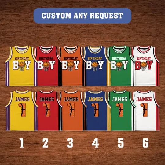 Discover Personalized Kids Birthday Basketball Jersey, Basketball Tank Top Birthday