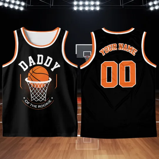 Personalized Daddy Mommy Of The Rookie Basketball Jersey Tank Top Birthday
