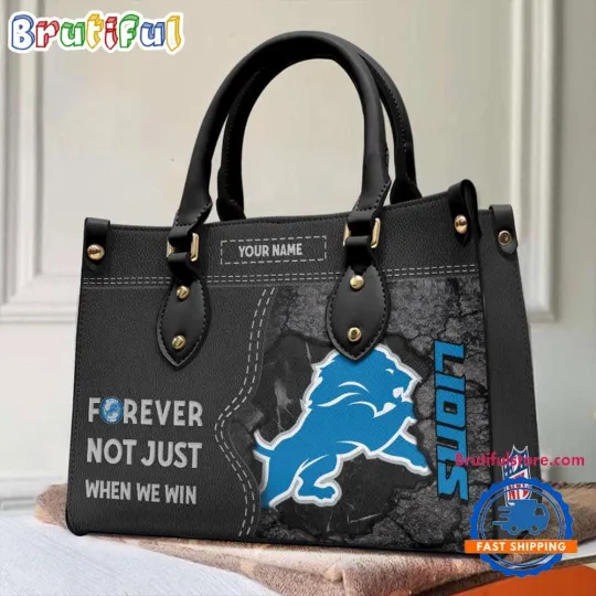 Discover Detroits Team Lions Forever Leather Bag, Sport Leather Bag, Unisex Bag