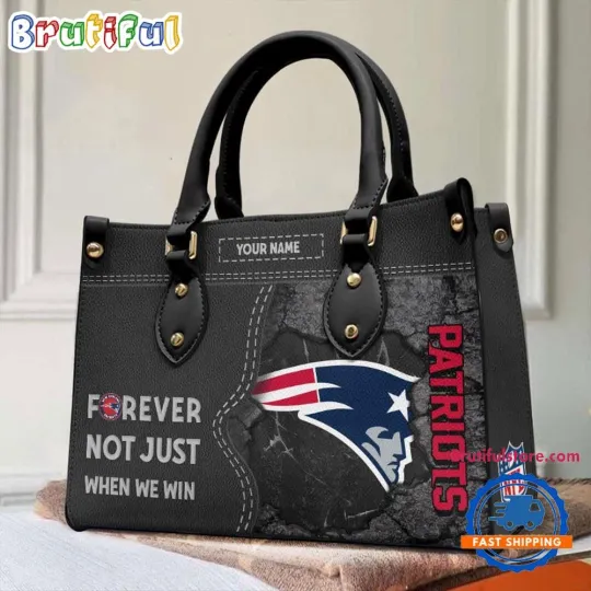 New Englands Team Patriots Forever Leather Bag, Sport Leather Bag, Unisex Bag