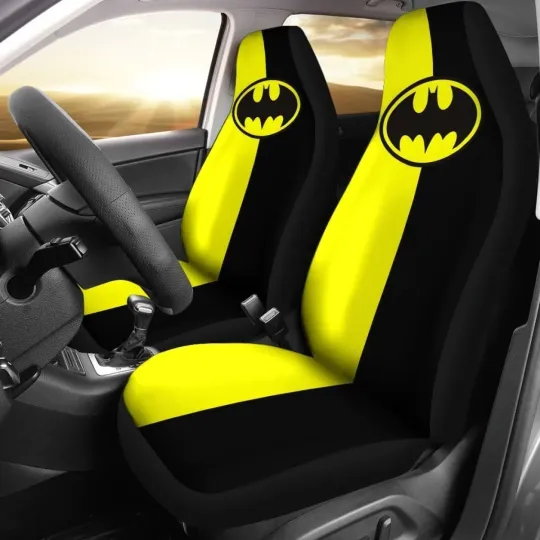 Yellow & Black Batman Car Seat Cover