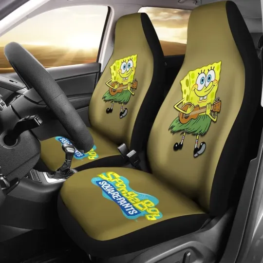 Spongebob Squarepants Car Seat Cover Playing Guitar