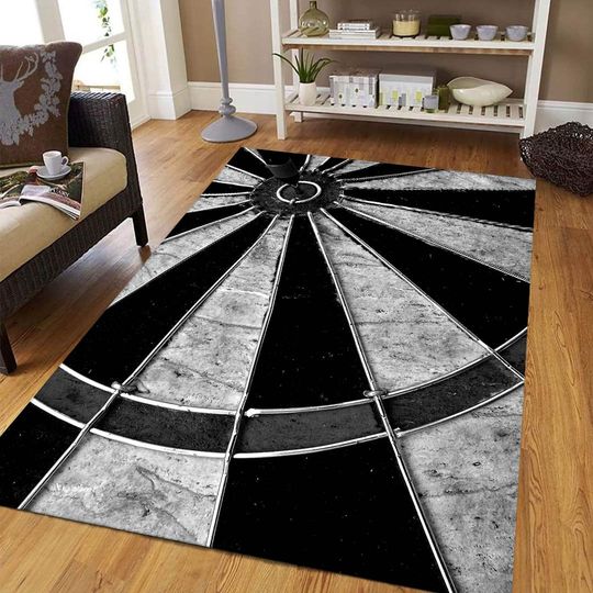 Discover Dartboard, Dartboard Rug, Target Board Rug, Game Room Rug,Gamer Rug,Dartboard Rug