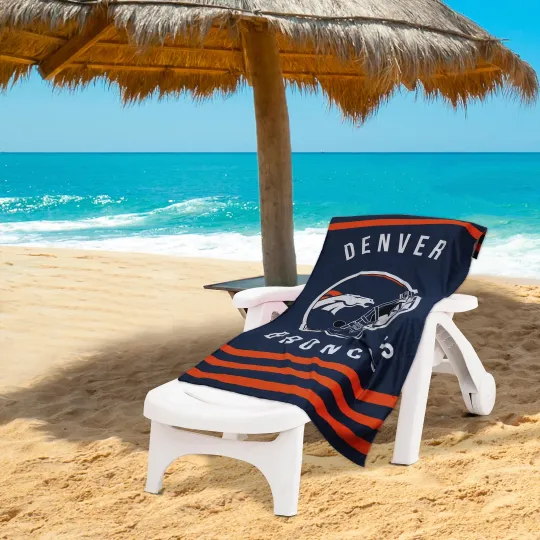 Discover Denver Football Team Broncos Beach Towel