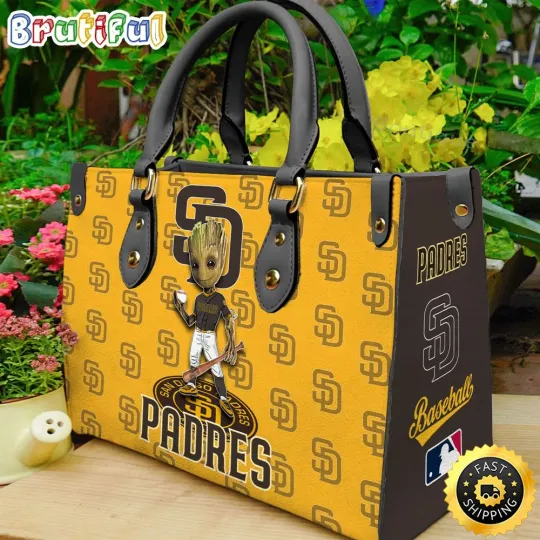 Discover Personalized San Diegos Team Padress Film Leather Bag, Baseball Leather Bag