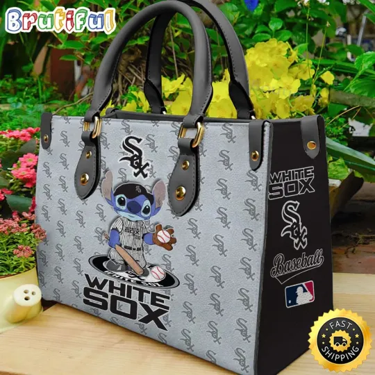 Discover Personalized Chicagos Team White Soxs Film Cartoon Leather Bag, Leather Bag