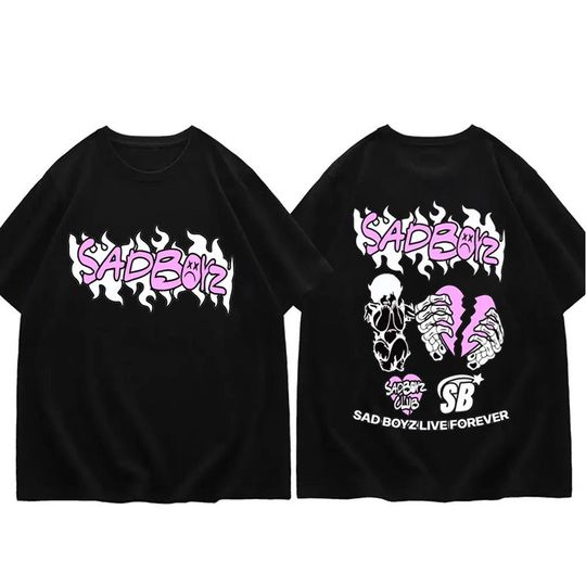 Discover Junior H Sad Boyz Print Cotton T Shirt