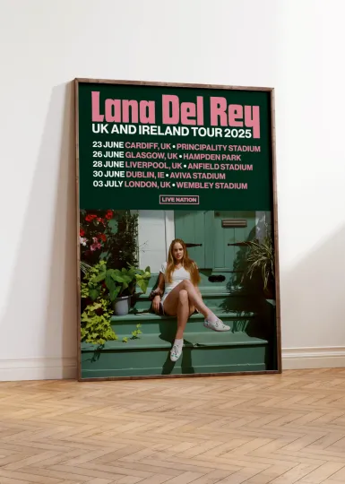 Lana Del Rey Tour Poster 2025 UK Tour