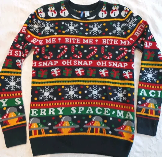 Discover Ugly Sweater Women's Small/Med  Holiday Christmas Funny