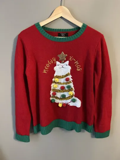 Discover ugly christmas sweater women Cat Funny Sweater