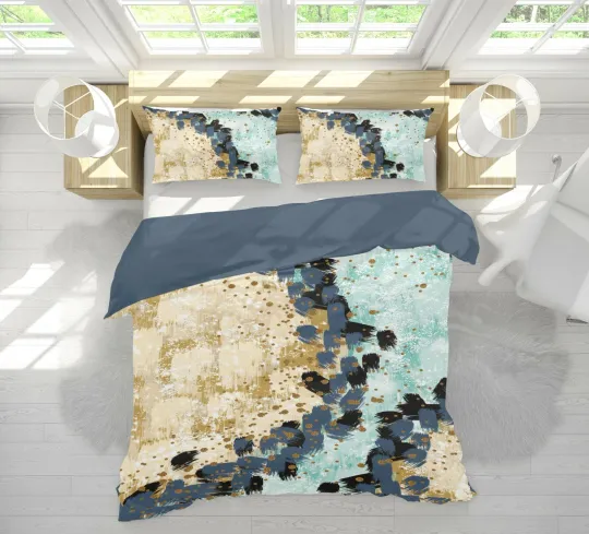 Discover 3D Yellow Painting ZHUA670 Bed Pillowcases Quilt Duvet Cover Set Queen King Zoe