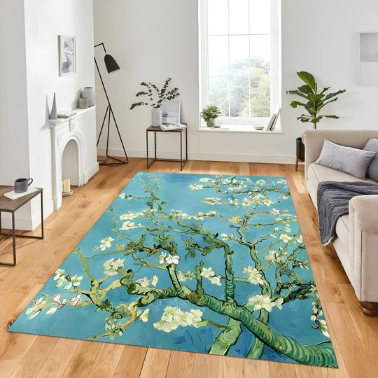 Discover Van Gogh Almond Blossom Rug: Famous Painting Art, Home Decor