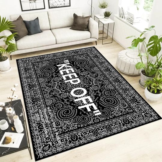 Discover Keep Off Classic,Home Decorative Rug,Dark Grey Rug