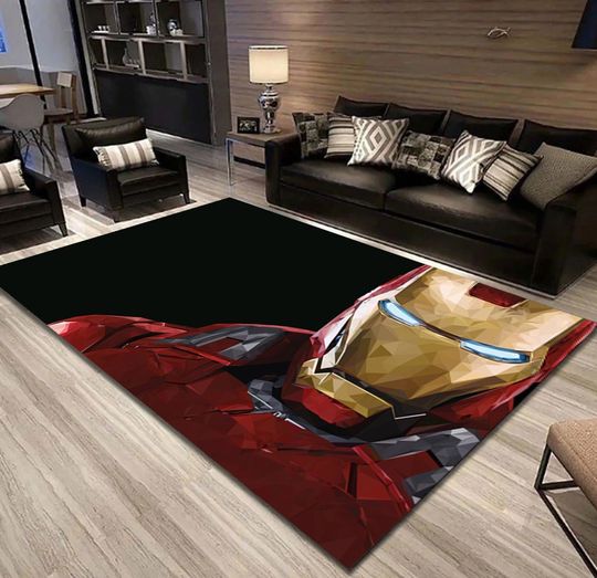 Discover Ironman Rug: Modern Super Hero Area Rug, Boy Room Decor