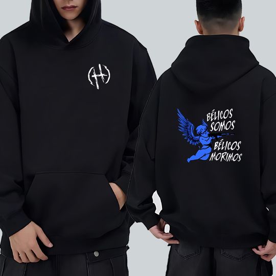 Discover Singer Junior H Sad Boyz Double Sided Printed Hoodie