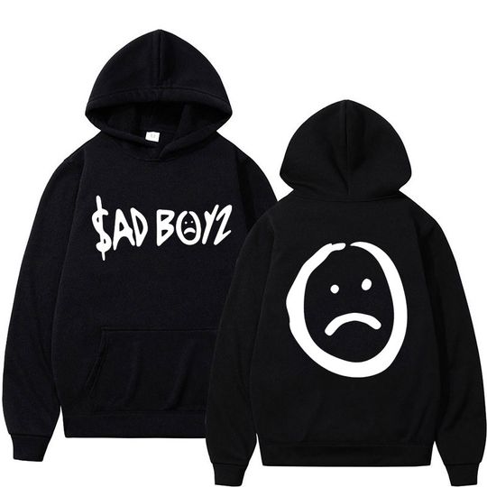 Discover Junior H Sad Boyz Graphic Hoodies Harajuku Hip Hop Fashion