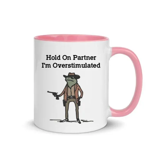 Discover Overstimulated Frog Mug, Funny Mug for Frog Lovers, Perfect Gift