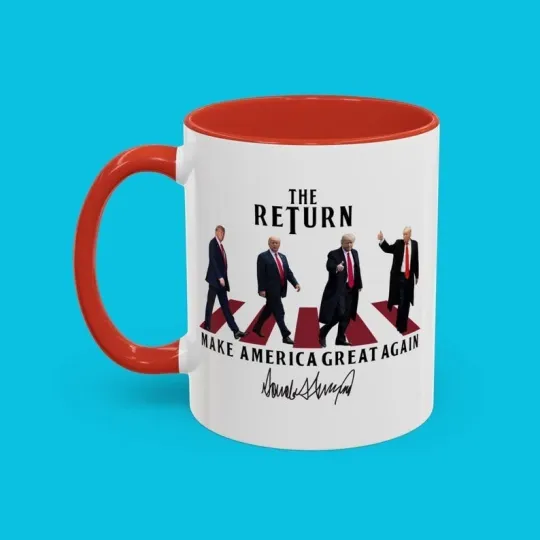 The Return Make America Great Again Trump Mug, Trump Political Coffee Accent Mug